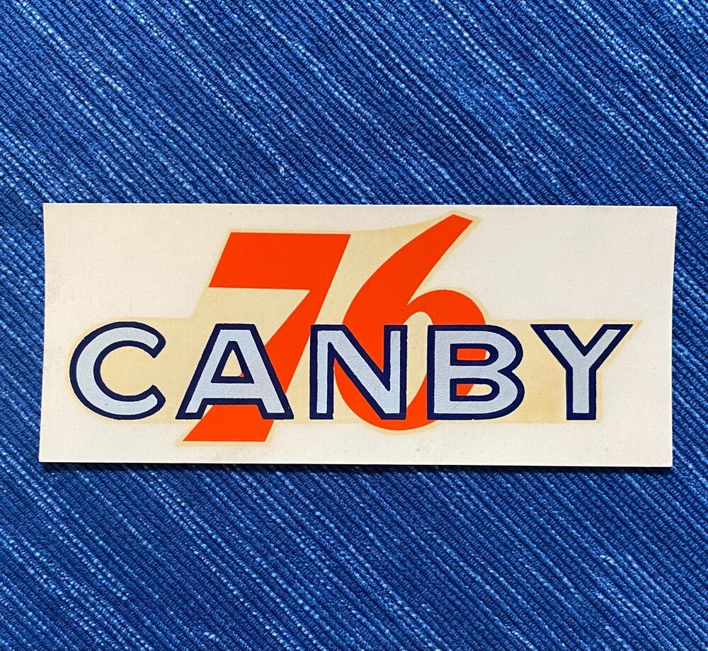 Vintage Union 76 Oil Canby Oregon Gas Station Water Decal Travel Souvenir